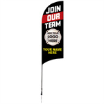 Imp. 9 ft. Sail Flag - Join Our Team - 1 Side Imprint