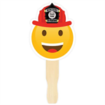 Custom Emojii Firefighter Hand Fan - Custom Logo