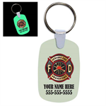 Custom  Glow in the Dark Key Chain w/ Maltese Cross Design