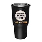 Imp. 20 oz. Black Stainless Steel Tumbler - Custom Logo