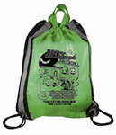 Custom Lime Green Drawstring Backpack/Station