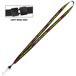 Custom Full Color 1/2^ Lanyard w/ Safety Breakaway