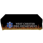 Custom - 8 ' Tablecloth -  Flame Star of Life