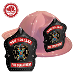Custom Fire Hats - Pink - Autism Awareness Ribbon Shield