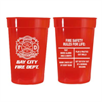 Custom 17 oz Red Stadium Cup