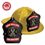 Custom Fire Hats - Yellow - Autism Awareness Ribbon Shield