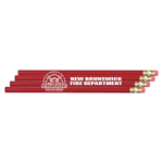 Imprinted Red Economy Pencils - 2025 Theme