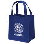 Imprinted Blue Tote Bag - Autism Awareness Ribbon