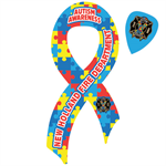 Custom Ribbon Magnet - Autism Awareness Ribbon Logo