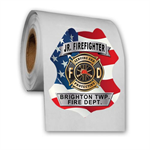 Custom Roll Sticker Full Color American Flag Badge