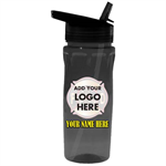 Custom 18oz. Flip Lid Bottle w/ Full Color Imprint - Smoke