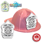 Custom Color Me Maltese Cross on Pink Fire Hat