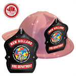 Custom Fire Hats - Pink - Autism Awareness Firefighter Shield