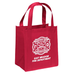 Imprinted Red Tote Bag - Serve & Protect Maltese Cross