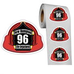 Custom Roll Stickers - Red Fire Hat