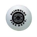 Custom 4^ White Vinyl Soccer Ball