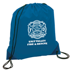 Imprinted Blue Cinch Backpack - Jr. FF Maltese