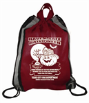 Custom Burgundy Drawstring Backpacks/Pumpkin