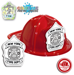 Custom Color Me Maltese Cross on Red Fire Hat