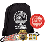 Imprinted Cinch Backpack - Black - w/ Mini Flyer Pack