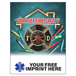 Imprinted Practice Fire Safety Coloring Book -Full Color Star of Life