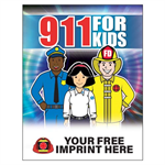Imprinted 911 Coloring Book - Full Color Fire Hat