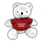 7^ White Bear w/ Imprinted T-Shirt