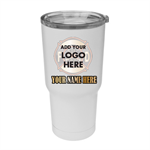 Custom 20 oz White Stainless Steel Tumbler - Custom Logo