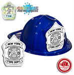 Custom Color Me Maltese Cross on Blue Fire Hat