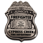 Imprinted Plastic Badge - Silver