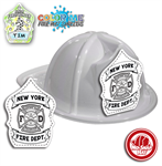 Custom Color Me Maltese Cross on White Fire Hat