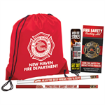 Imprinted Red Cinch Backpack Kit - 2024 Theme