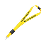 Imprinted 1^ Yellow Lanyard w/ Breakaway