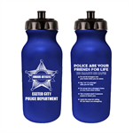 Custom 20 oz. Bike Bottle - Blue w/ Black Lid