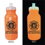 Custom Orange 20oz Glow Bike Bottle - Malt. Cross