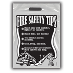 Fire Safety Tips Ziptop Handle Bag 9.5^x15^