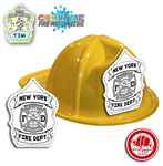 Custom Color Me Maltese Cross on Yellow Fire Hat