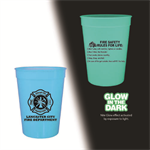 Custom 12oz Glow in the Dark Cup Blue/Cross