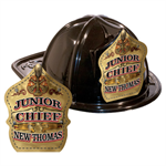 IMP. FIRE HATS BLACK - GOLD JR. CHIEF SHIELD