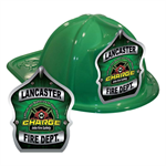Imprinted Green Fire Hat - 2025 Theme logo