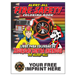 Imprinted Alert-All Bilingual Coloring Book - Full Color Serving Cross