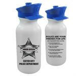 IMP. 20 oz  FROSTED BIKE BOTTLE W/ POLICE HAT LID