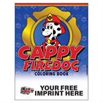 Imprinted Cappy Firedog Coloring Activity Book - Full Color Fire Truck