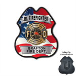 Custom Full Color Plastic Badge - Flag - Serve & Protect Maltese