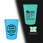Imp. 12 oz. Glow Cup - Blue - Custom Logo