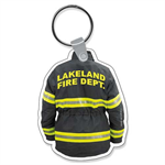  Custom Black Turnout Coat Vinyl Key Tag