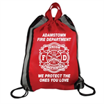 Red Jr. FF Maltese Reflect Drawstring Backpack