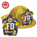 Custom Fire Hats - Yellow - Autism Awareness Puzzle Shield