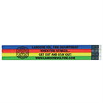 Custom Neon Pencil Assortment w/ Junior Firefighter Maltese Cross