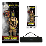 Stock-Retractable Photo Prop - Firefighter/Smoke